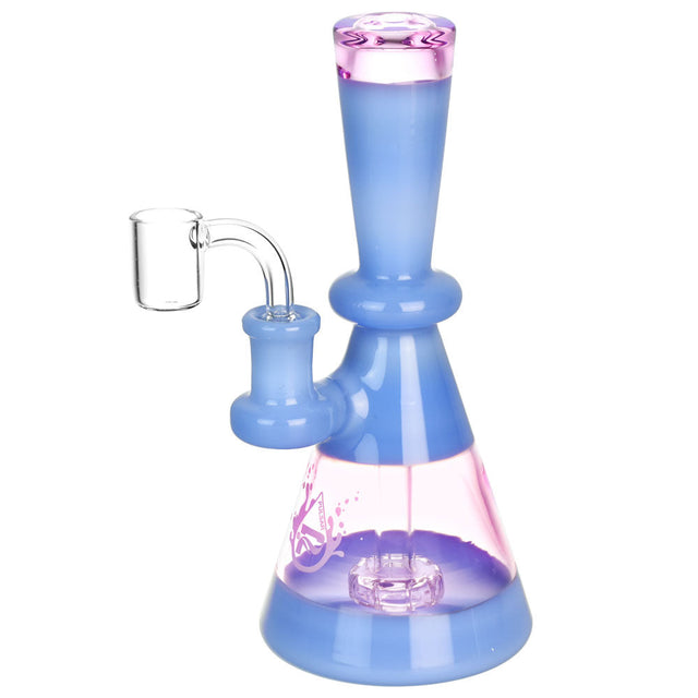 Pulsar Glimpse Bi-Color Rig with Honeycomb Percolator, 7.5" Tall, 90 Degree Joint, Front View