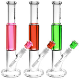 Pulsar Glycerin Series 14" Straight Tube Water Pipes with Tree Percolator in assorted colors
