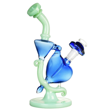 Pulsar Heart Recycler Water Pipe, 8.5" tall, 14mm female joint, borosilicate glass, front view