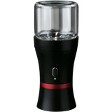 Pulsar King Kut Electric Grinder in black with clear top, front view, battery-powered