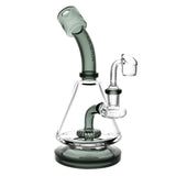 Pulsar Lab Flask Rig with Quartz Banger, 8" 14mm Female in Assorted Colors, Side View