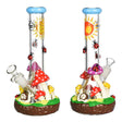 Pulsar Ladybug Shroom Beaker Water Pipe, 10.25" tall, 14mm female joint, whimsical design, front view
