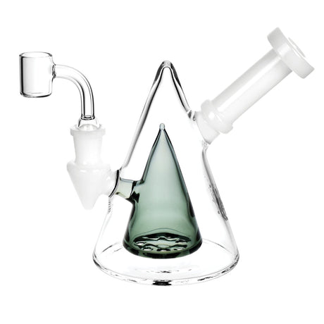 Pulsar Meta Megaphone Dab Rig with Quartz Banger - Front View on White Background