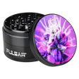 Pulsar Metal Grinder with Flowering Design, 2.5" Diameter, Portable and Compact