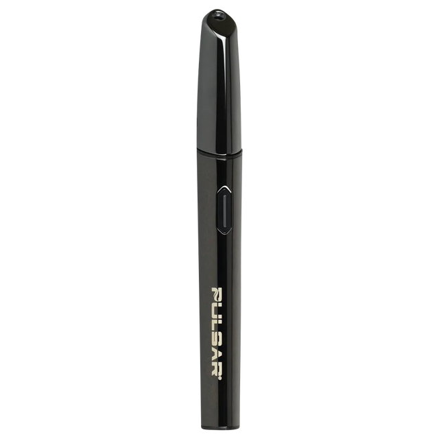 Pulsar Micro Dose Vaporizer Pen in sleek black, side view, portable design for concentrates