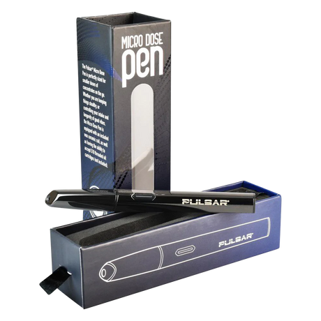 Pulsar Micro Dose 2-in-1 Vaporizer Pen with 510 Battery in open box, angled view