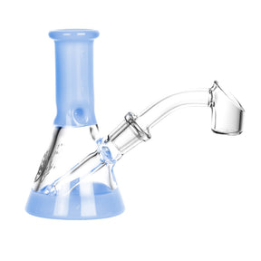 Pulsar Mini Bi-Color Beaker Rig with Quartz Banger - 45 Degree View