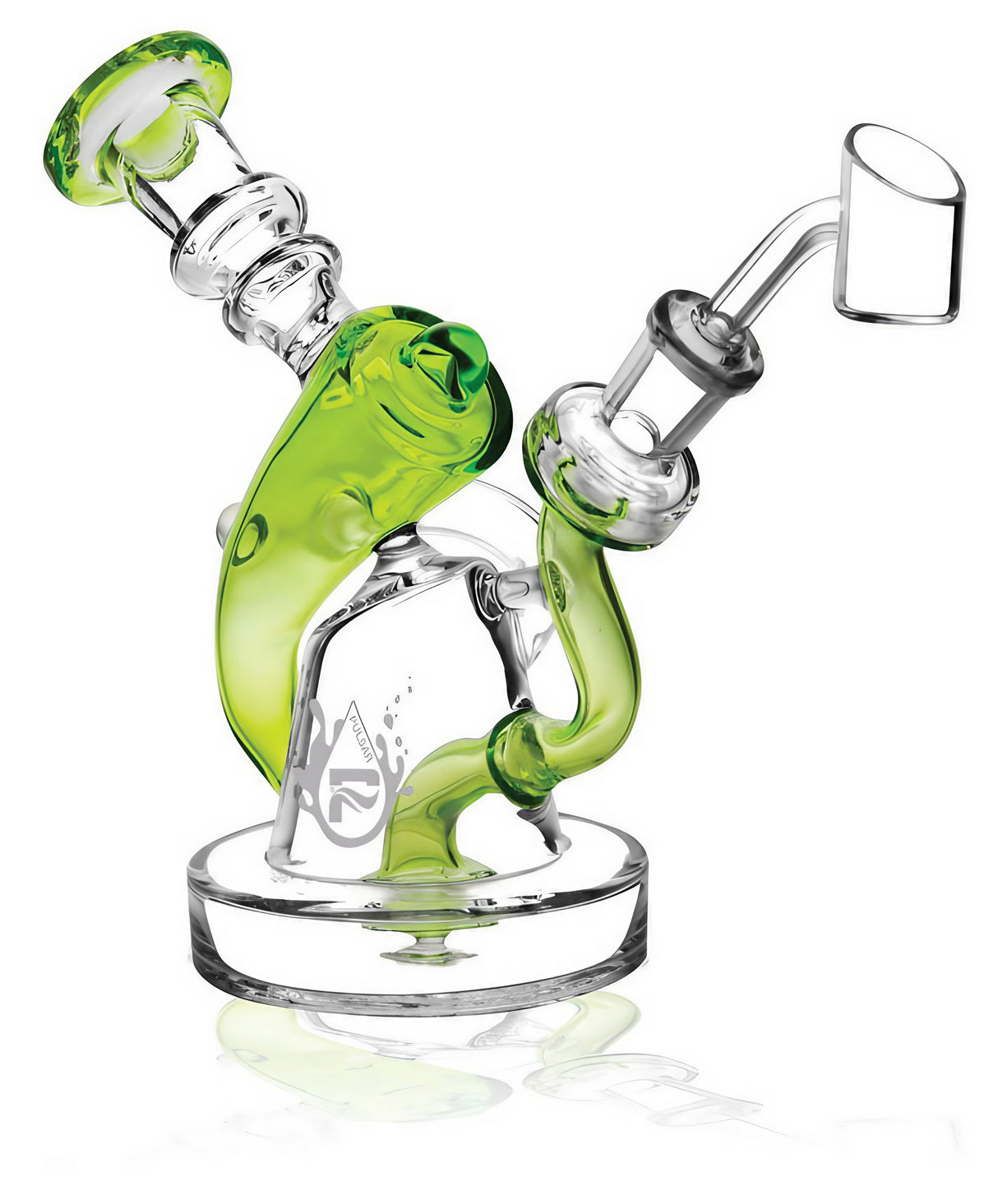 Pulsar Mini Vortex Recycler Rig in Assorted Colors with a Clear Borosilicate Glass Base