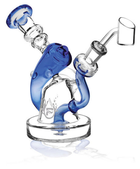 Pulsar Mini Vortex Recycler Rig in Assorted Colors with Borosilicate Glass, Front View