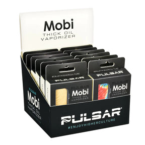 Pulsar Mobi Thick Oil Vaporizer 510 Battery 12 Pack Display Front View