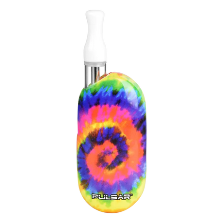 Pulsar Obi Auto-Draw Battery with vibrant tie-dye design, front view, compact and portable