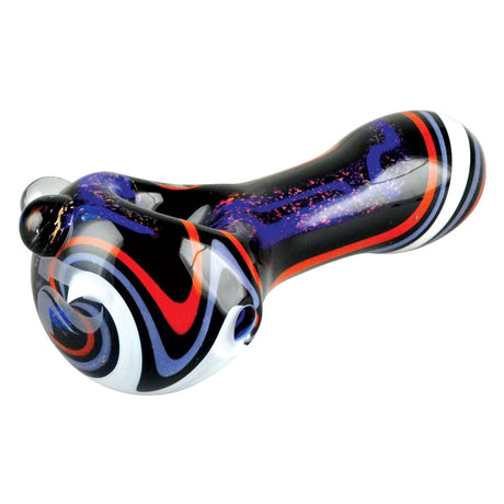 Pulsar Outer Space Dicro Swirl Hand Pipe, 4", with Borosilicate Glass, Side View