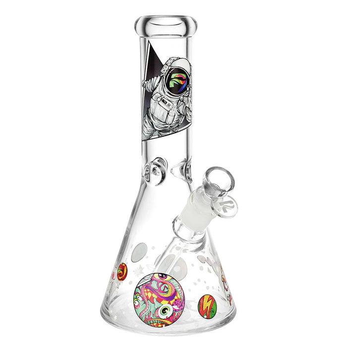 Pulsar Psychedelic Spaceman Full Wrapped Beaker Water Pipe | 10.5" | 14mm F