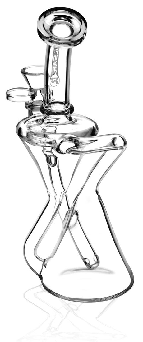 Pulsar Recycler Waterpipe, 9" Borosilicate Glass, 14mm Female Joint, Front View