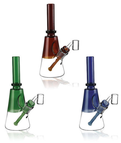 Pulsar Retro Oil Rigs in assorted colors with quartz bangers, side view on white background