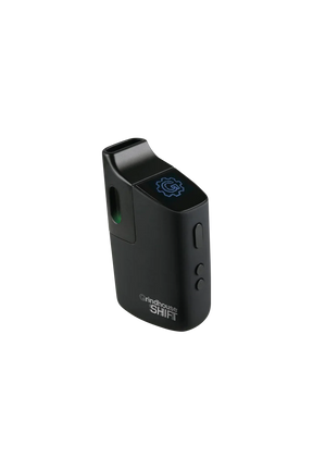 Pulsar Shift Vaporizer in black, 3" quartz, battery-powered for dry herbs and concentrates, front view