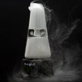 Pulsar Sipper Vaporizer with 1500mAh battery, dual use for concentrates or cartridges, surrounded by vapor