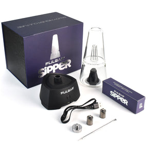 Pulsar Sipper Dual Use Vaporizer Kit with 1500mAh Battery, Concentrate Attachments, and USB Cable