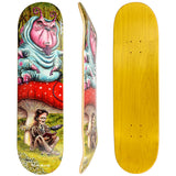 Pulsar SK8 Deck Malice In Wonderland, 31" x 7.75", vibrant artwork, triple view