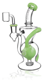 Pulsar Solid Ball Recycler Rig in Assorted Colors with Borosilicate Glass - Front View