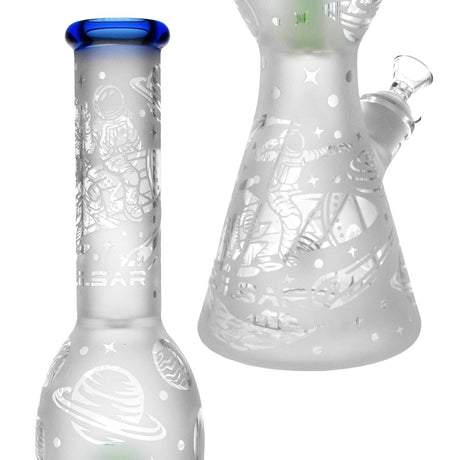 Pulsar Take A Trip Beaker Water Pipe, 16.5" tall, 14mm female joint, with space-themed design