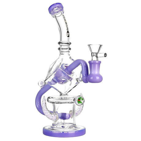 Pulsar Tesseract Water Pipe, 9.75" tall, 14mm Female, with Borosilicate Glass, Front View