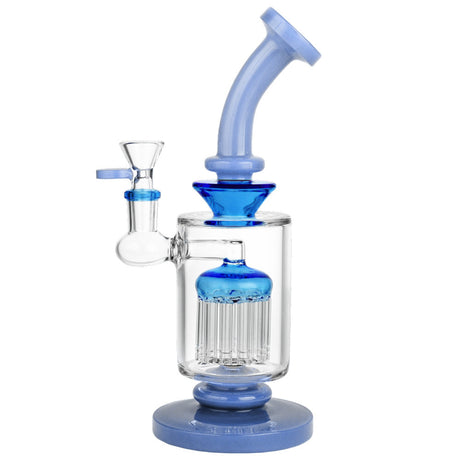Pulsar Tree Perc Water Pipe with Baby Yoda design, 9.75" tall, 90-degree joint, front view on white background