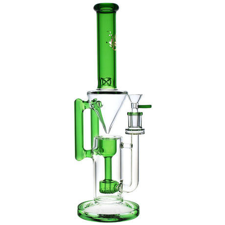 Pulsar Tube Gravity Recycler Water Pipe, 13.25", 14mm F, Borosilicate Glass, Front View