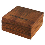 Pulsar Wood Pollen Box with Magnetic Lid, 5"x5" size, top view on white background