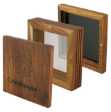 Pulsar Wooden Pollen Box with Magnetic Lid, 5x5 inches, Multiple Views