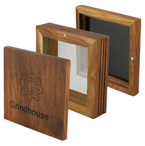 Pulsar Wooden Pollen Box with Magnetic Lid, 5x5 inches, Multiple Views