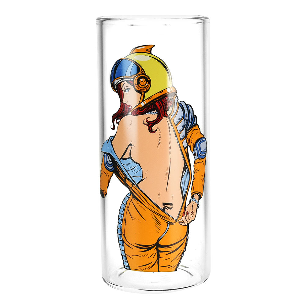 Pulsar Zero-G Strip Gravity Water Pipe with Astronaut Artwork, 11.5" tall, 19mm Female Joint