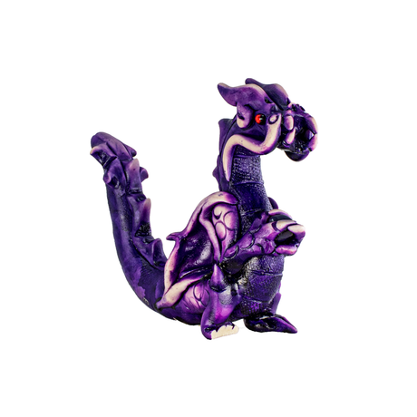Medusa Customs Dragon-Purple Hand Carved Pipe - Unique Artisan Design