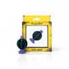 Honeybee Herb Dream Bubble Carb Cap in Purple with Grid Design for Dab Rigs, Front View on Packaging