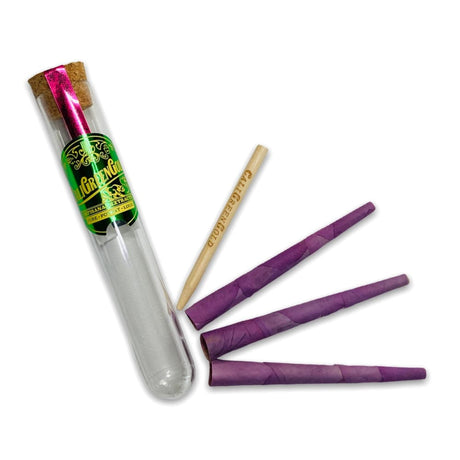 Purple Haze Rose Petal King Cones by CaliGreenGold, 3-pack with clear tube