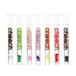Cheech Glass Diamond Stem Downstems in various colors front view on white background