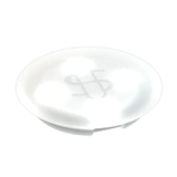 Stündenglass LED UpLight in white, top view showing the sleek design and logo