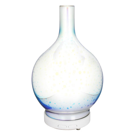 Rainbow Bubbles Glass Ultrasonic Essential Oil Diffuser, 9.5" High Borosilicate Glass, Front View