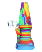 Valiant Distribution Rainbow Dab Rig with Banger, 8" Compact Design, 90 Degree Joint, Front View