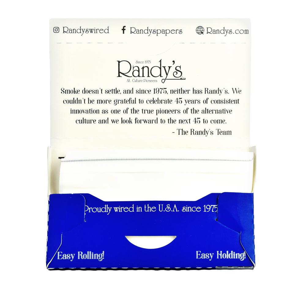 Randy's Original Wired Rolling Papers 25 Pack, blue and white packaging, front view