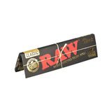 RAW Black Classic Rolling Papers 50pc Display Pack - Front View on White Background
