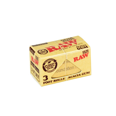 RAW Classic Acacia Gum Strips box, 3ft roll, 24pc display on white background