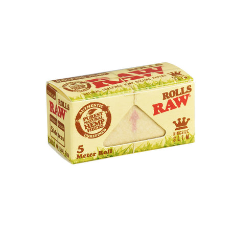 RAW Organic Hemp Rolling Papers 5 Meter Roll - 24 Pack Display Front View