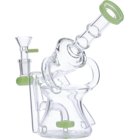 Valiant Distribution Recycler Funnel Water Pipe with Percolator, Side View on White Background