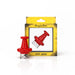 Honeybee Herb red vortex carb cap for dab rigs, front view on branded packaging