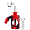 PILOTDIARY Silicone Ash Catcher in Red/Black with Clear Glass Bowl - Front View