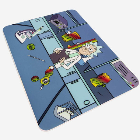 PILOT DIARY Rick and Morty Dab Mat with colorful cartoon design, top view on a white background