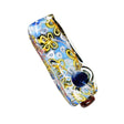 River Flowers Squared Glass Hand Pipe, 3.5" Compact Design with Multicolor Pattern