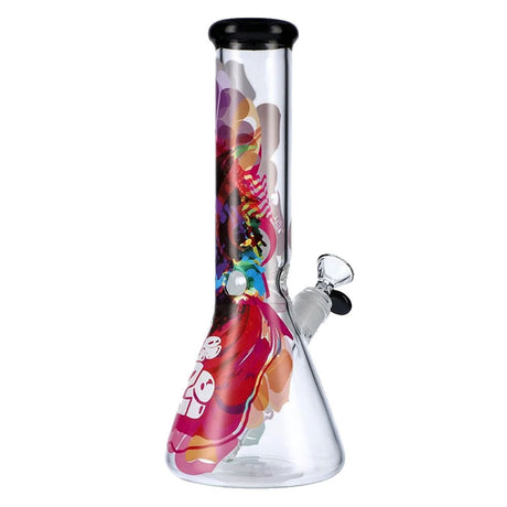 Rock Legends Jimi Rainbow Haze Water Pipe, 12" Beaker Design, 14mm Female Joint, Front View
