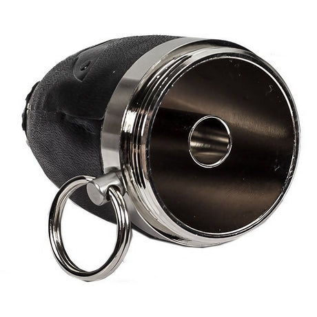DankGeek Rocket Grinder & 1 Hitter with keychain, portable design, side view on white